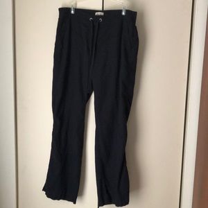 Navy blue linen pants